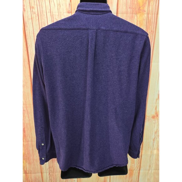 Ralph Lauren Mens Featherweight Mesh Flannel Shirt Medium Purple - Picture 2 of 8